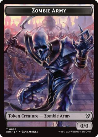 Zombie Army // Zombie Warrior Double-Sided Token (DRC8 // 9)  Foil - Commander: Aetherdrift | Silver Goblin