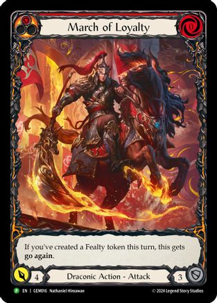 March of Loyalty (Red) Rainbow Foil (GEM016) - GEM Pack 1 | Silver Goblin