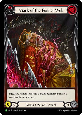 Mark of the Funnel Web (Red) Rainbow Foil (GEM022) - GEM Pack 1 | Silver Goblin