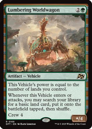 Lumbering Worldwagon Foil (168) - Promo Pack: Aetherdrift | Silver Goblin