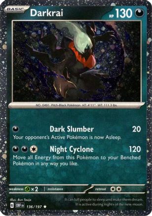 Darkrai (Cosmos Holo) (136) Holofoil  - Miscellaneous Cards & Products | Silver Goblin