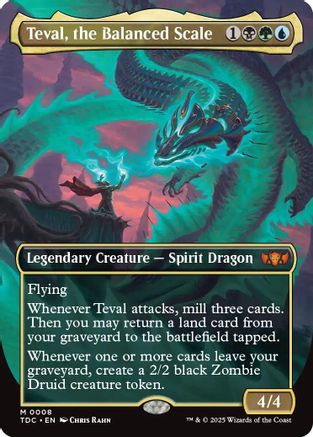 Teval, the Balanced Scale (Borderless) (008) - Commander: Tarkir: Dragonstorm