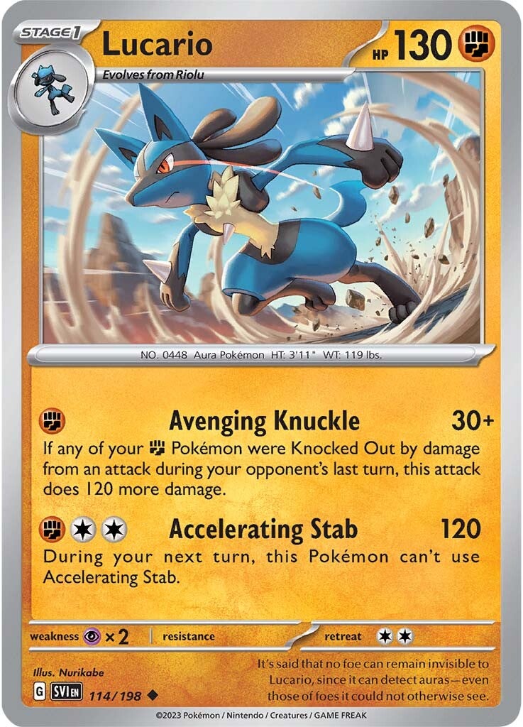 Lucario (114/198) [Scarlet & Violet: Base Set] | Silver Goblin