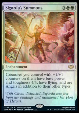 Sigarda's Summons [Innistrad: Crimson Vow Prerelease Promos] | Silver Goblin