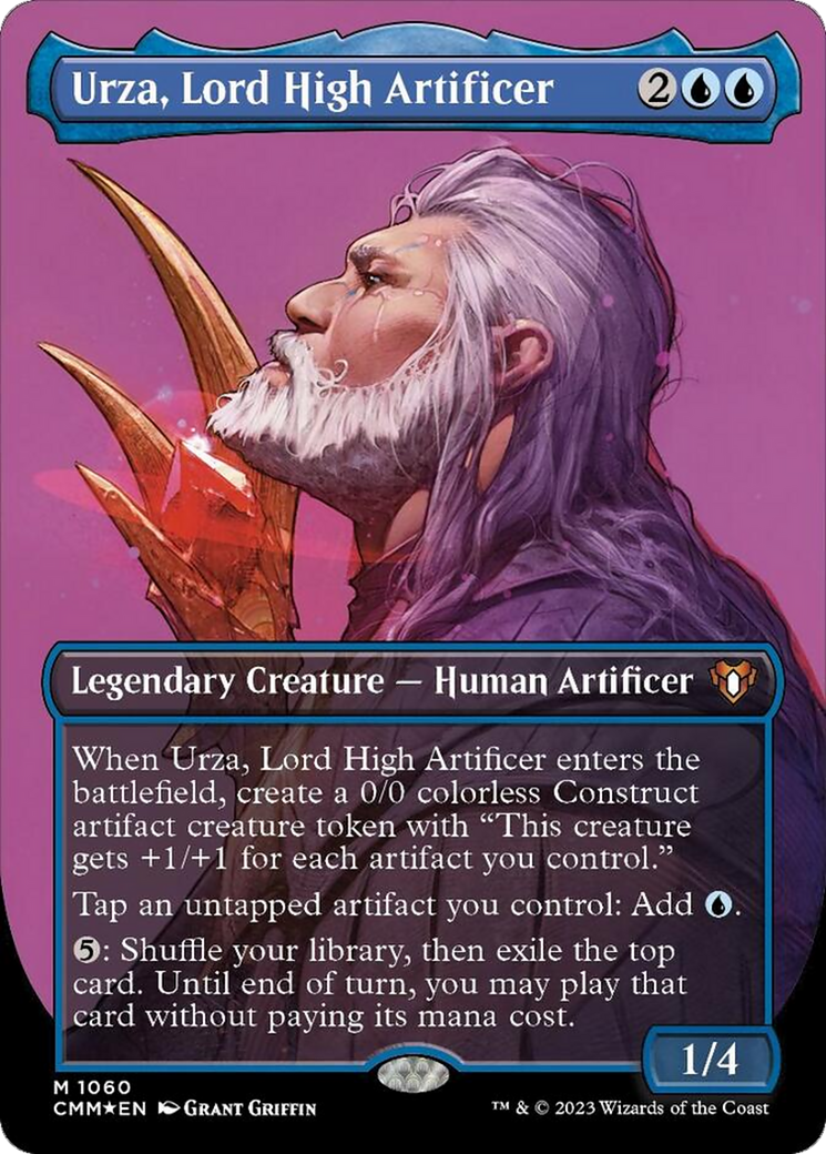 Urza, Lord High Artificer (Borderless Textured Foil Frame Break) [Commander Masters] | Silver Goblin