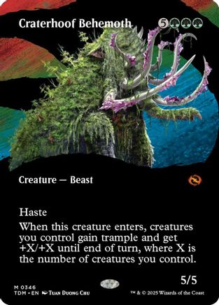Craterhoof Behemoth (Borderless) (346) - Tarkir: Dragonstorm