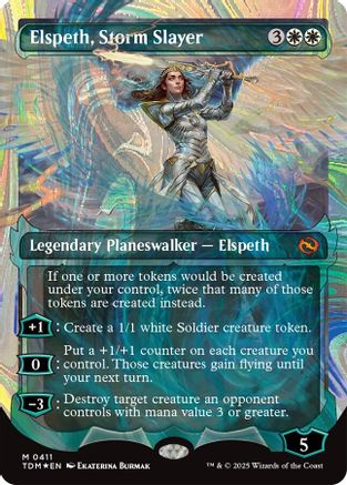 Elspeth, Storm Slayer (Showcase) (411) Halo Foil - Tarkir: Dragonstorm
