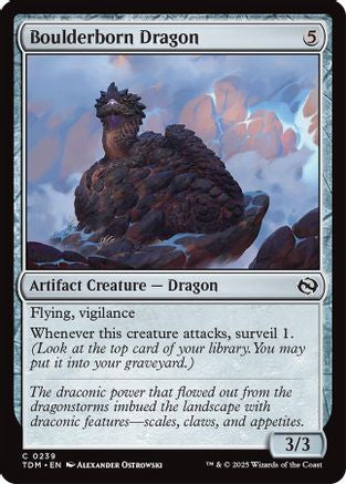 Boulderborn Dragon (239) Foil - Tarkir: Dragonstorm