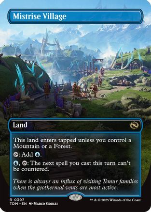 Mistrise Village (Borderless) (397) - Tarkir: Dragonstorm
