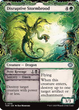 Disruptive Stormbrood // Petty Revenge (Showcase) (310) Foil - Tarkir: Dragonstorm