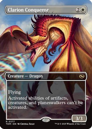 Clarion Conqueror // Clarion Conqueror (Borderless) (377) - Tarkir: Dragonstorm