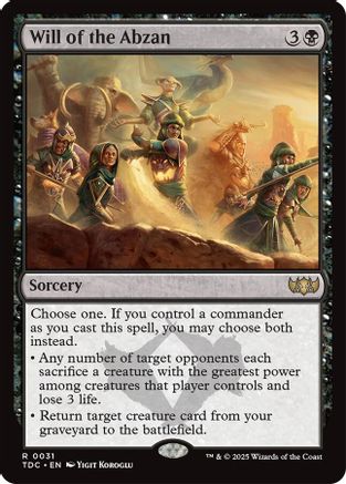 Will of the Abzan (031) - Commander: Tarkir: Dragonstorm