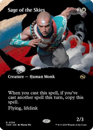 Sage of the Skies (Borderless) (328) Foil - Tarkir: Dragonstorm