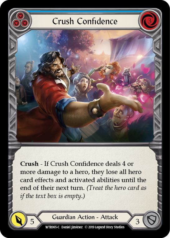 Crush Confidence (Blue) 1st Edition Rainbow Foil (WTR065) - Welcome to Rathe | Silver Goblin