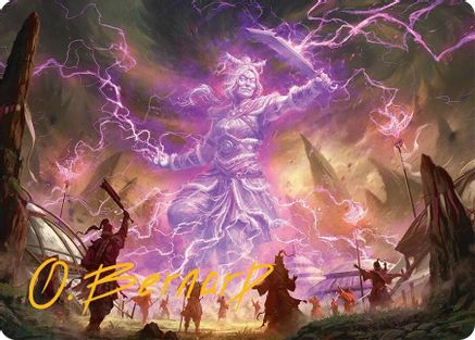 Smile at Death Art Card (4/54) (Gold-Stamped Signature) (004) - Art Series: Tarkir: Dragonstorm