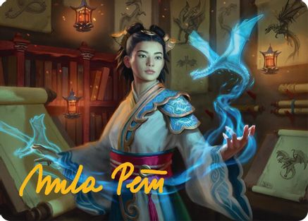 Dragonologist Art Card (6/54) (Gold-Stamped Signature) (006) - Art Series: Tarkir: Dragonstorm