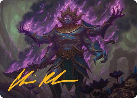 Rot-Curse Rakshasa Art Card (13/54) (Gold-Stamped Signature) (013) - Art Series: Tarkir: Dragonstorm