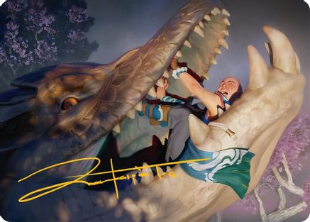 Jaws of Defeat Art Card (53/54) (Gold-Stamped Signature) (053) - Art Series: Tarkir: Dragonstorm