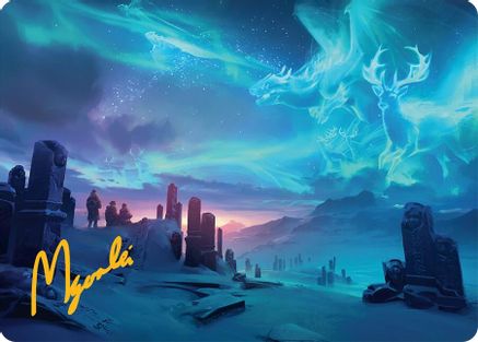 Auroral Procession Art Card (20/54) (Gold-Stamped Signature) (020) - Art Series: Tarkir: Dragonstorm