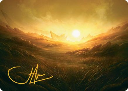 Plains Art Card (31/54) (Gold-Stamped Signature) (031) - Art Series: Tarkir: Dragonstorm