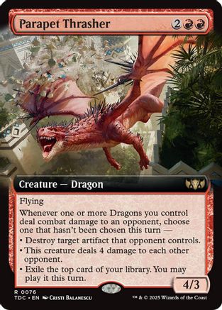 Parapet Thrasher (Extended Art) (076) - Commander: Tarkir: Dragonstorm
