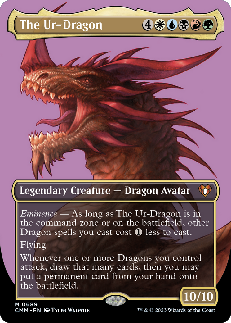 The Ur-Dragon (Borderless Profile) [Commander Masters] | Silver Goblin