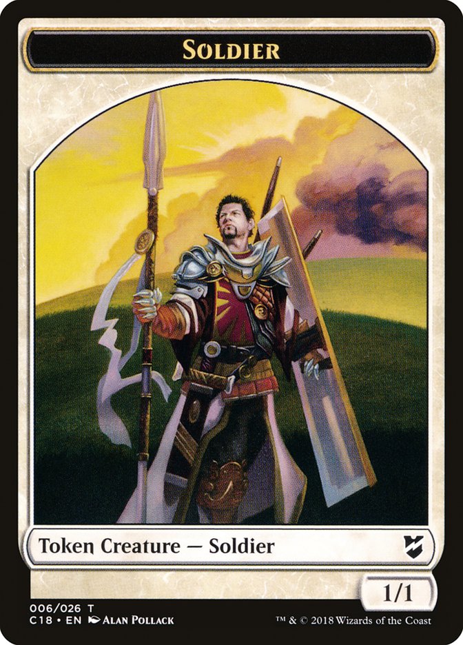 Cat // Soldier Double-Sided Token [Commander 2018 Tokens] | Silver Goblin