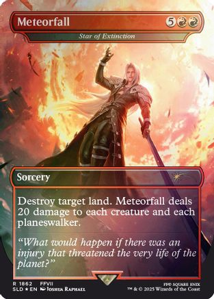 Meteorfall - Star of Extinction (Rainbow Foil) (1862) Foil - Secret Lair Drop Series