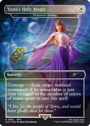 Yuna's Holy Magic - Prismatic Ending (Rainbow Foil) (1868) Foil - Secret Lair Drop Series