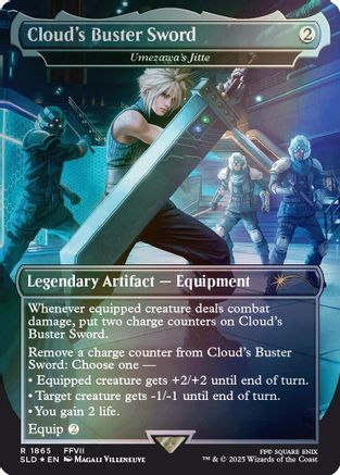 Umezawa's Jitte (Cloud's Buster Sword) (Rainbow Foil) (1865) Foil - Secret Lair Drop