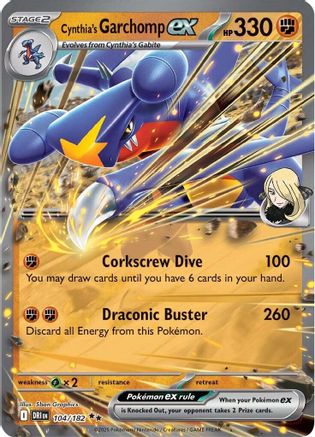 Cynthia's Garchomp ex (104) Holofoil - Destined Rivals