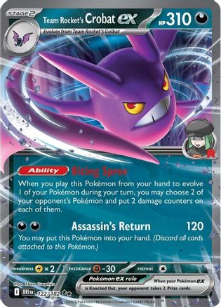 Team Rocket's Crobat ex (122) Holofoil - Destined Rivals