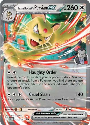 Team Rocket's Persian ex (150) Holofoil - Destined Rivals
