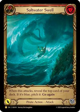 Saltwater Swell (Red) (SEA141) Cold Foil - High Seas