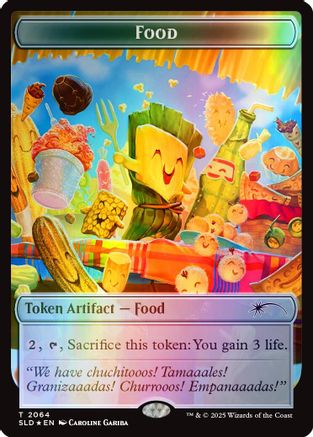 Food Token (2064) (Rainbow Foil) (2064) Foil - Secret Lair Drop Series