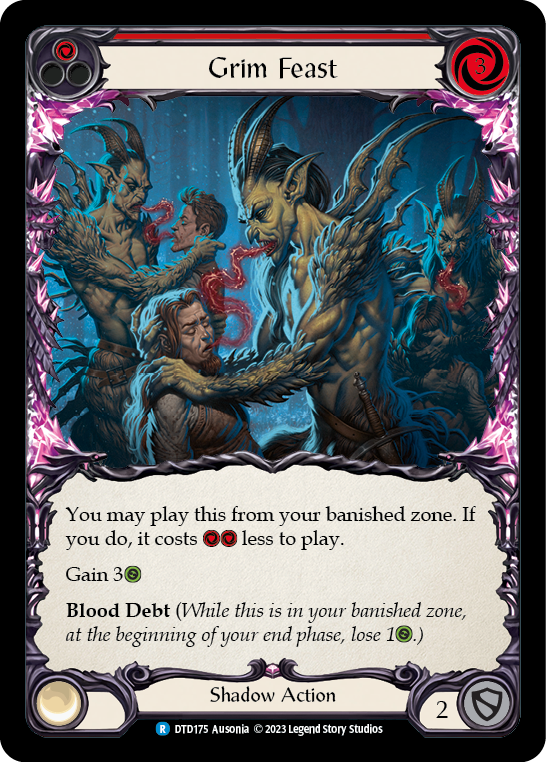 Grim Feast (Red) [DTD175] (Dusk Till Dawn)  Rainbow Foil | Silver Goblin