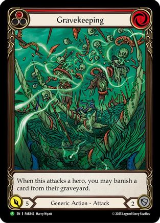 Gravekeeping (Red) - FAB342 (FAB342) Rainbow Foil - Flesh and Blood: Promo Cards