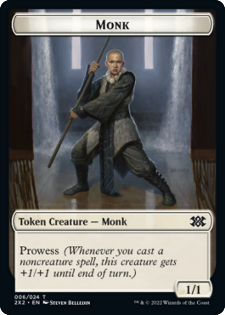 Spider // Monk Double-Sided Token [Double Masters 2022 Tokens] | Silver Goblin