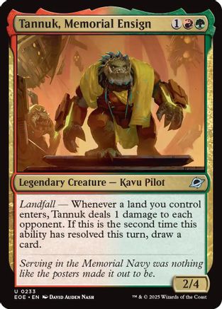 Tannuk, Memorial Ensign (233) Foil - Edge of Eternities