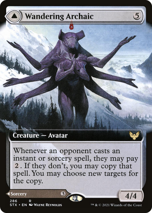 Wandering Archaic // Explore the Vastlands (Extended Art) [Strixhaven: School of Mages] Foil