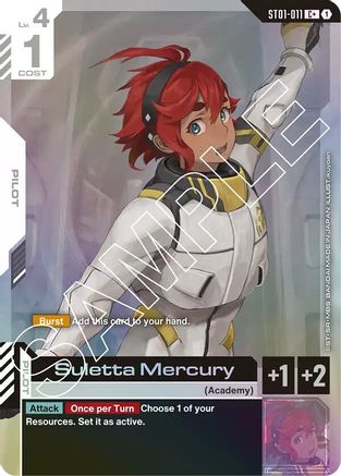 Suletta Mercury (C+) (ST01-011) Holofoil- Starter Deck 01 Heroic Beginnings