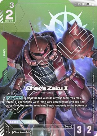Char's Zaku II (LR+) (ST03-006) Holofoil- Starter Deck 03 Zeons Rush