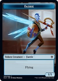 Faerie // Food (17) Double-Sided Token [Throne of Eldraine Tokens] | Silver Goblin