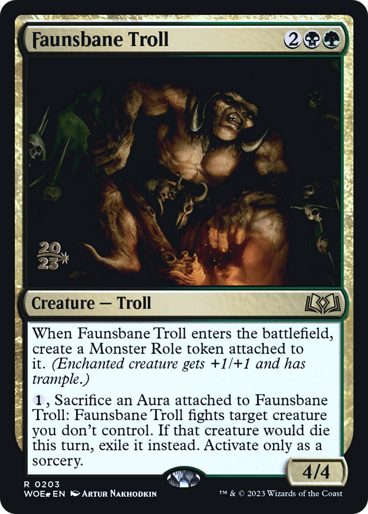 Faunsbane Troll [Wilds of Eldraine Prerelease Promos] | Silver Goblin