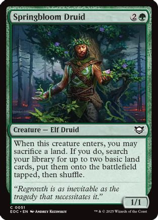 Springbloom Druid (051) - Commander: Edge of Eternities