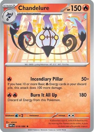 Chandelure (18) Holofoil - White Flare