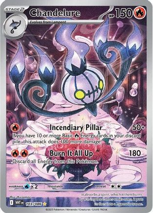 Chandelure - 103/086 (103) Holofoil - SV White Flare