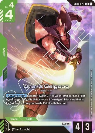 Char's Gelgoog (GD01-023) Holofoil- Newtype Rising