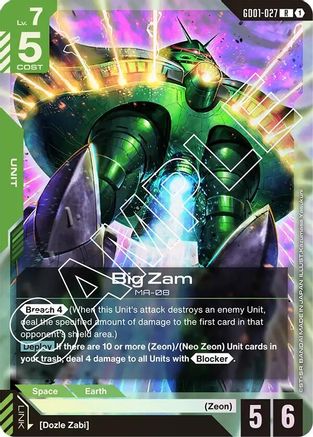 Big Zam (GD01-027) Holofoil- Newtype Rising