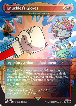Knuckles's Gloves - The Reaver Cleaver (Rainbow Foil) (2095) Foil - Secret Lair Drop Series